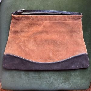 J. Jill, The Art and Craft of J.Jill, Two Tone Brown Suede Shoulder Bag, NWOT